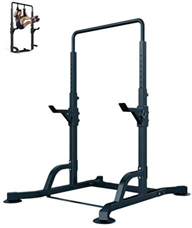 Power Tower Dip-Station, Multifunktions-Langhantel-Bankdrücken-Rack, verstellbarer Squat-Rack, tragbarer Hantelständer für Ganzkörpertraining im Innenbereich