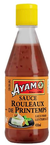 AYAM Sauce Rouleaux de Printemps | Épicée | Piments frais | Saveurs Authentiques d'Asie | Haute Qualité | Alimentation Saine | Sans gluten | Sans conservateurs | Format Familial - 400ml