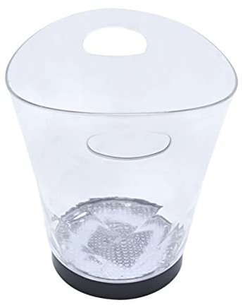 Pimex Seau à Glace, Seau à Glace Cadeau Seau à Glace Lumineux coloré 5l/1,3 gallons Seau à Glace Rond en Plastique pour Les fêtes Bar Maison Seau à bière Champagne Wine Buckets for Parties