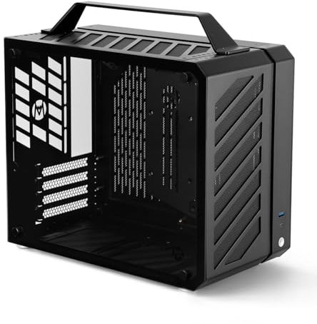 MECHANIC MASTER Mechanic Master C28 KuFang mATX Chassis/Alumium/Steel/Water-Cooling/Temered Glass MATX/ITX Small Form Factor Computer Case (Elegant Black)