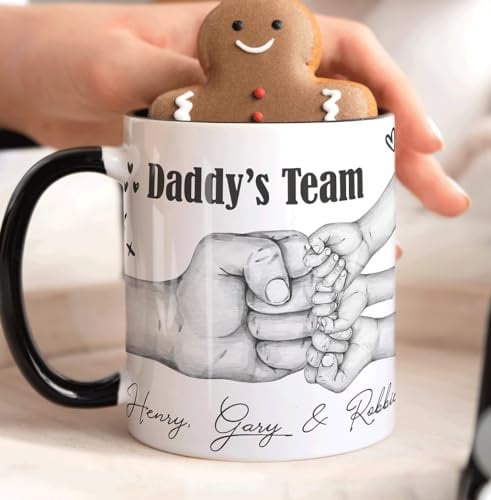 The Whistling Wren Personalised FIST Bump Daddy Mug, Dad Gift for Him, Mug Gift for Him, Daddy Birthday Mug, Personalised Daddy Mug