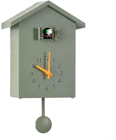 ZYNCUE 1 Packung Kuckucksuhr Chalet-Stil modernes Design Wanduhr Home DIY Dekoration Büro Zubehör Schlafzimmer Dekor stilvolles Wohnzimmer (grün)