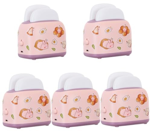 Ciieeo 5St Brot Nachtlicht kinder dekor reise dekor kinderzimmer lampen kinderzimmerlampe Brotbackmaschine stillendes Nachtlicht süßes Nachtlicht Schreibtisch Toaster Schlaf leicht reisen