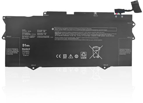 GDDGFVKV 11,55V 51Wh YM15G 0G9FHC G9FHC 0W6D4H W6D4H Batterie pour Ordinateur Portable Compatible avec Dell XPS 13 9315 Series