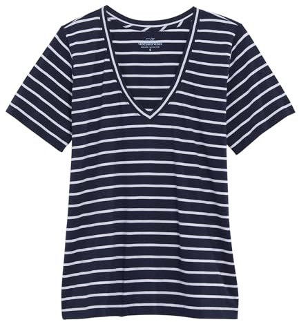 vineyard vines Women's Casual, Stripe - Navy/White Cap, XS