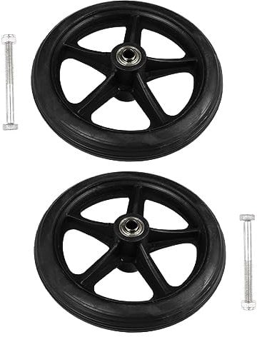 STOBOK 1 Jeu Roue Avant Pour Fauteuil Roues Avant De Remplacement Pour Fauteuil Fauteuils De Transport Roue Avant 2pqt Remplacement Du Déambulateur Alliage Black 2 Pièces