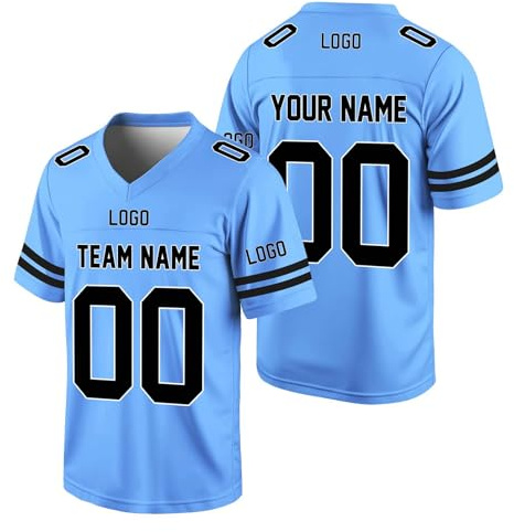 Personalized American Football Jersey Set Short Sleeve Hip Polyester Blouse Mens Plus Size Gym Winter Drawstring S