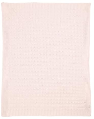 Mamas & Papas Nursery Small Chenille Blanket - Pink Stripe, 90x70cm