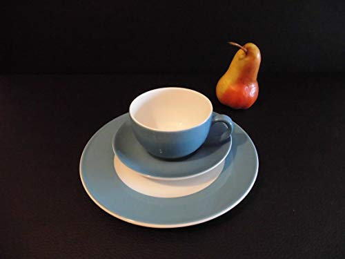 Dibbern SONDERAKTION Solid Color - Kaffeetasse m.U. 0,25 + Teller 21 cm - vintage blue - NEU