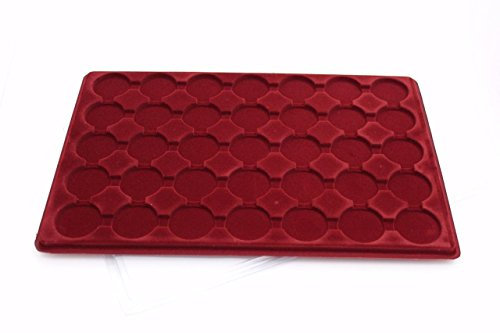 Vassoio portamonete rosso PO-35 per £2, 50P, vano ø 37 mm