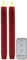 Tronje 2er Set LED Stabkerzen 24cm Rot 5h-Timer Kunstkerze Tafelkerze bewegliche flackernde Flamme Bruchsicher Windfest