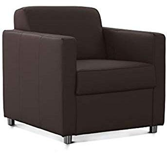 CAVADORE Corianne Sessel, mit Federkern, Polstersessel in Lederoptik Design, 78 x 80 x 83, Kunstleder: dunkelbraun