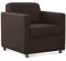 CAVADORE Corianne Sessel, mit Federkern, Polstersessel in Lederoptik Design, 78 x 80 x 83, Kunstleder: dunkelbraun