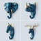 ZYCW Appendi Abiti da Muro Moderni, Decorativi da Parete Testa di Animale Resina Oro Mensole da Muro Design Attaccapanni per Giacche, Sciarpe, Borse, Zaini, Asciugamani (Blue,Collocation)