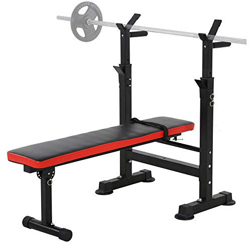 WSHA Verstellbare Hantelbank Workout Bank Klappbare Fitness Langhantel Rack Stand für Heimgymnastik, Krafttraining