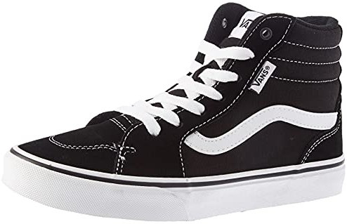 Vans Unisex Kinder Filmore Hi Sneaker, Suede Canvas Black White, 30.5 EU