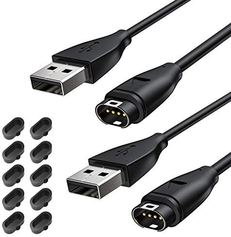 Garmin Cavo di ricarica USB per orologio Garmin Vivoactive 3 4 4S, cavo per orologio Garmin Vivomove 3 3S, Fenix 5 5X 5XPlus 5S 5SPlus 6X 6 6S Venu/Venu Sq/Forerunner 745 (2)