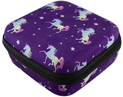 caseroxx Schutztasche für Lernspielkonsole kompatibel mit V-Tech Rocket Twist in Einhornmuster- lila, Transport Aufbewahrung Etui Hülle