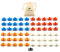 Waldfelsen® Spielfiguren aus Holz - 60 Schiffe in blau, rot, weiß und orange und 1 schwarzer Seeräuber geeignet für die Seefahrer-Erweiterung von Die Siedler