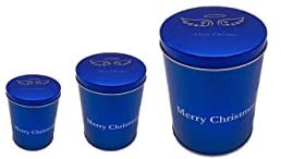 3er Set Metall Keksdose Plätzchendose Frohe Weihnachten mit Engel Black Friday schon heute 19,90 minus 40% Aktion 11,94 € so lange Vorrat reicht