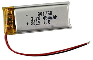 YUNIQUE GREEN-CLEAN-POWER - Batterie LiPo Rechargeable 801738 3.7V 450mAh | Compatible avec Téléphones, GPS, MP3, MP4, Lumières LED | Protection PCM Intégrée, Jaune