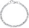 JEWLIX Armband Königskette 925 Silber rhodiniert 4mm KA0040-RH (23cm)