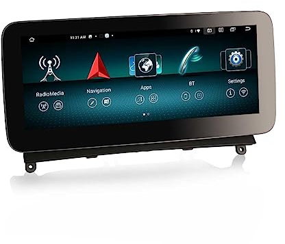 Erisin 10,25 Zoll 8-Kern 4GB+64GB Android 13 Autoradio Bluetooth mit GPS Navigation für Mercedes W204 C-Klasse 2008-2010 Unterstützt Kabelloses CarPlay Android Auto WiFi 4G DAB+ IPS OEM Comand USB DSP