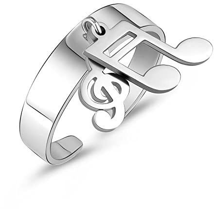 Bysonglezai Ringe Damen Ring Herren Schmuck Frauen Geschenk Einstellbare Exquisite Musik Symbol Charms Ringe Für Frauen Offene Ringe Trendiger Weiblicher Schmuck