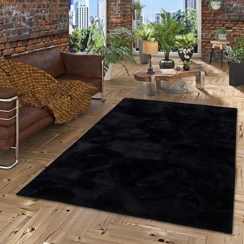 Pergamon Luxus Super Soft Wohnzimmer Kunstfell Teppich Pearl Einfarbig in Rund und Eckig