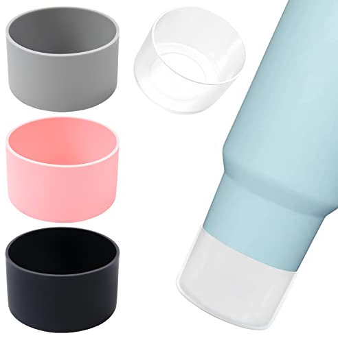 Silikon-Stiefel für Stanley Quencher Adventure & Stanley IceFlow 850 ml 567 ml & Hydroflask 340 - 680 ml, reduziert Kratzer, Schutzbecher-Bodenhülse, kompatibel mit Stanley Cup-Zubehör, 4 Stück