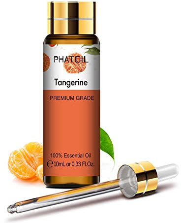 PHATOIL Huile Essentielle Mandarine 10 ML, Huiles Essentielles Pures Naturelles pour Aromathérapie Diffuseur Humidificateur