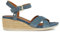 Geox D Ischia Corda C, Sandali con Zeppa Donna, Avio, 37 EU