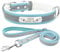 Senristar Personalisierte Reflektierende Hundehalsband und Leine Set,Benutzerdefinierte Eingraviert Warmes Futter Hundehalsband mit Namensschild für Kleine,Mittlere,Große Hunde & Katzen