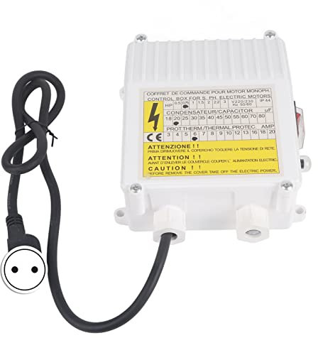 Scatola di Controllo per Pompa Sommersa, Scatola di Collegamento Pompa per Pozzo Quadro Elettrico Interruttore di Controllo Pompa per Pozzo Profondo Scatola di Controllo (550W