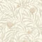 Pomegranate Cream White Wallpaper - Leaves Botanical Tropical Modern Contemporary - Stylish Feature Wall