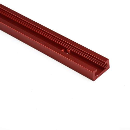 Zoegneer T-Nut, rote Gehrungsschiene, Aluminiumlegierung, T-Schiene, Befestigungsschlitz, gerade Kante, Klemmwerkzeug, T-Schienen-Schlitz für T-Schrauben, schnell wirkende Klemme (600 mm)