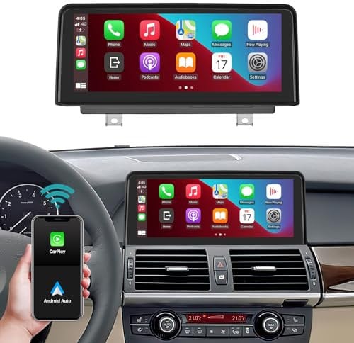 Ninetom 10.25 Inch Car Stereo Compatible for BMW X5/X6 E70 E71 2007-2010 with CCC System Car Radio Touchscreen, Support Apple Carplay/Android Auto/Mirrorlink/GPS Navigation, Upgrade Car Stereo Display
