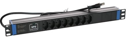 DSIT 19 Zoll Schweizer Steckdosenleiste Master Overload - 8-Fach