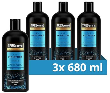 TRESemmé Rich Moisture luxurious moisture for all-day hydration Shampoo for dry, damaged hair 680 ml 3 piece