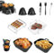 Accessoires Air Fryer Ninja, Moule Silicone Air Fryer Réutilisable pour Ninja Foodi Max Af300EU Af400EU, Pliable Air Fryer Accessoires pour Friteuse à Air Double 7,6L-9,5L (11Pcs)