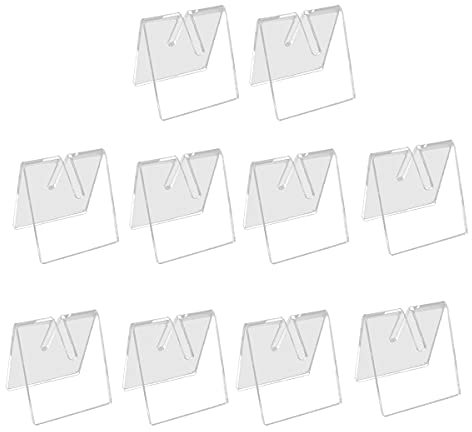 Pyanegn 10 PièCes SéRies Clair Acrylique Couteau Lame PréSentoir Supports Couteau Pliant PréSentoir Titulaire Couteaux de Poche Vitrine Rack