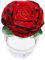 GARVALON Kristallglas Rose Kristall Rose Bouquet Statue Rose Kristall Ornament Klare Kristall Rose Kristall Rose Statue Kristall Rose Figuren Kristall Blumen Blumen Ornament