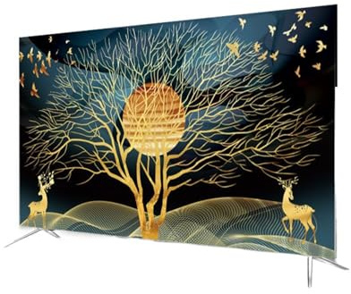 AIZYR Couverture TV Universelle Couverture Protectrice De TV De Poussière De Ménage, Housse De Protection Anti Poussière Impression De La Couverture De Décoration De Télévision pour LCD, LED,40inch