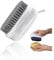 YAFIYGI 1 PCS Veggie Brush Scrubber Soft and Hard Bristle Vegetable Fruit Scrubber Double Sided Brush Produce Potato Brush Cleaner Mushroom Cleaning Brushes for Food Scrub (Grey White)