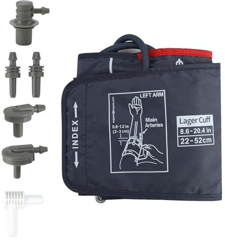 Extra Large Blood Pressure Cuff, 22-52CM Arm Circumference Blood Pressure Cuff with 6 Connectors, Universal Fit Replacement Cuff, Compatible with Omron BP Monitors and Other Brands