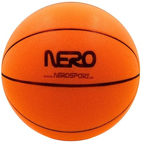 NERO SPORT Silent Basketball - Orange, Schaum, Größe 3 (17,8 cm), 1 Stück, Indoor-Basketball-Übung