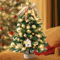 Mini Weihnachtsbaum Gold, KAMEUN 55CM künstlicher Weihnachtsbaum Klein mit Lichtern und Weihnachtskugeln, Weihnachtsdeko für Tisch, Büro, Schlafzimmer