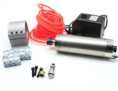 CNC FräSmotor Spindle FräSe Spindel VFD ER20 Spannzangen WassergeküHlte FräSspindel Water Cooled Motor For Metal Wood Gripping Satz Spindelmotor Für CNC Fräs und Drehwerkzeuge 220V 2200W