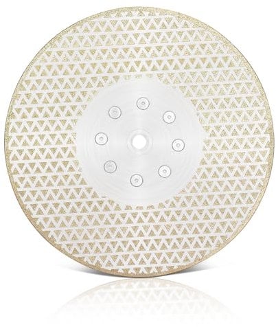 Snowtaros Disco Diamantato 230mm x M14, 2 In 1 Disco Diamantato per Smerigliare & Tagliare, Doppio Lato Elettrolitica, per Piastrelle Ceramica Marmo Granito (230mm x M14)
