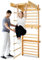 HENGMEI Sprossenwand Set 6 in 1 Multifunktions Klettergerüst inkl. Turnringe Klettergerüst, Strickleiter, Schaukel, Klimmzugstange, Sportgeräte